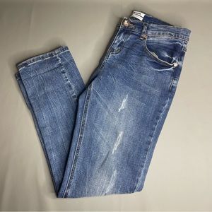 ONE X ONE TEASPOON Women's Awesome Baggies Mid Rise Relaxed Tapered Jeans 25